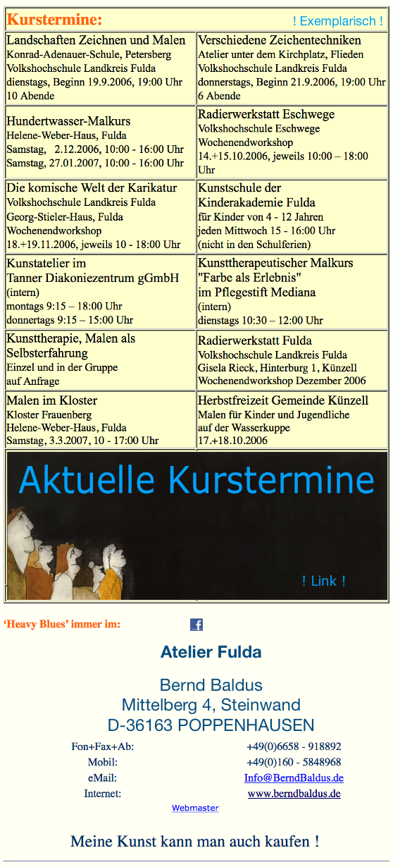 Aktuelle Kurstermine - Details !