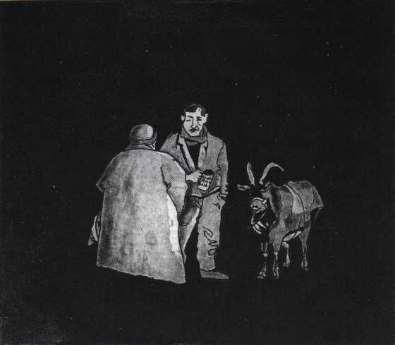 EIN K�NSTLER MIT BOCK UND M�ZENIN